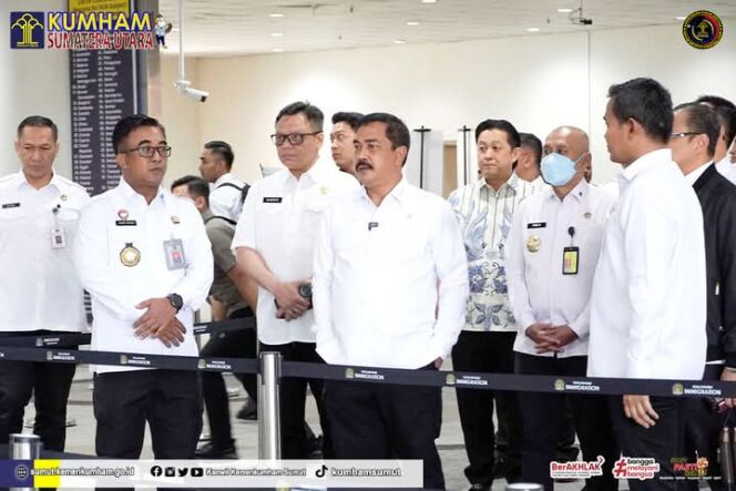 
					Menjelang Natal Tahun Baru, Menteri Imigrasi dan Pemasyarakatan Kunjungi Kantor Imigrasi Kelas I Khusus TPI Medan