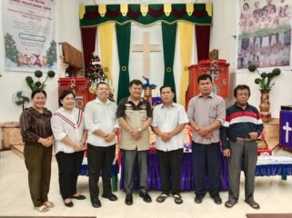 Foto: Paian Purba SH Bersama Seluruh Pengurus dalam acara pembubaran Panitia Natal  oukumene 2024. 