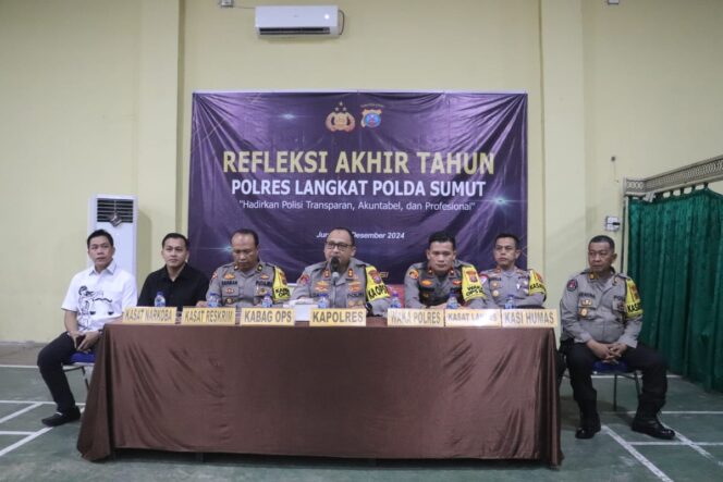 
					Refleksi Akhir Tahun, Polres Langkat Paparkan Sejumlah Kasus