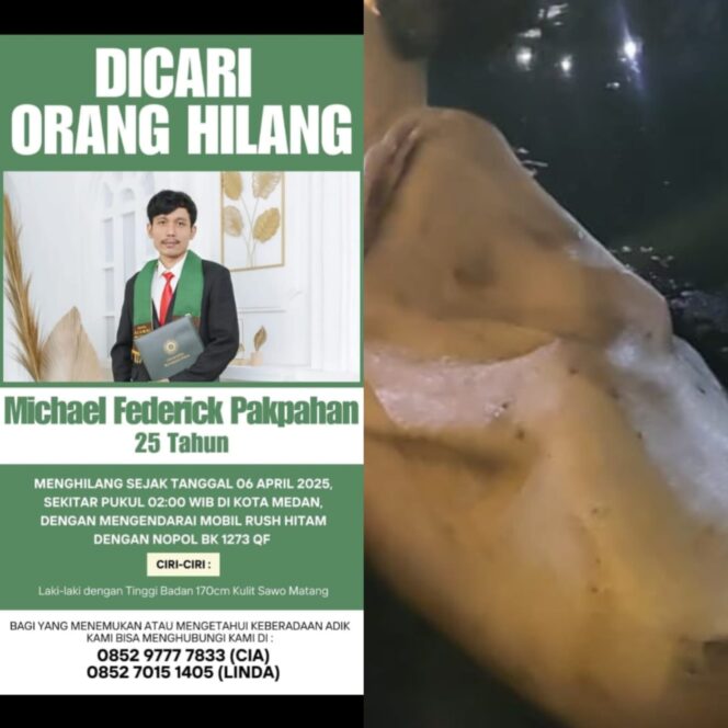 
					Mayat Driver Taksi Online Michael Fedrick Pakpahan Ditemukan di Langkat