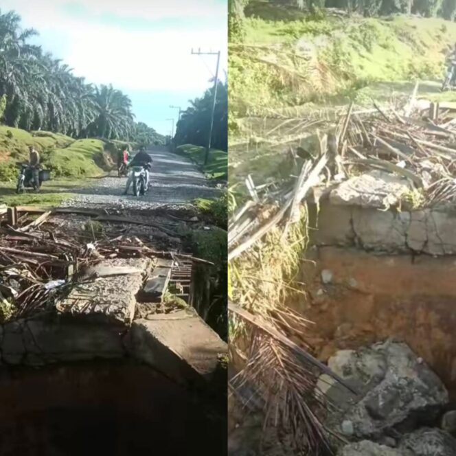 
					Jembatan Alternatif Penghubung Batang Serangan dan Bahorok Roboh