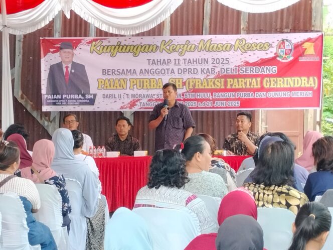 
					Reses Tahap II Anggota Dprd Deli Serdang Fraksi Gerindra Paian Purba SH di desa Buntu Bedimbar 