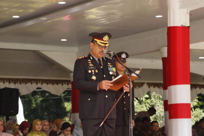 
					HUT Bhayangkara Ke79, Kapolres Langkat Paparkan Amanat Kapolri