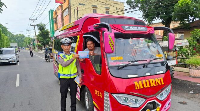 
					Subsatgas Preventif Polres Langkat Laksanakan Penyuluhan Lalu Lintas