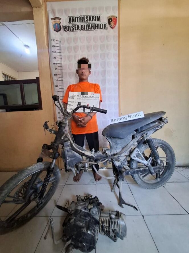 
					Polsek Bilah Hilir Amankan Pelaku Penggelapan Motor di Sei Tampang