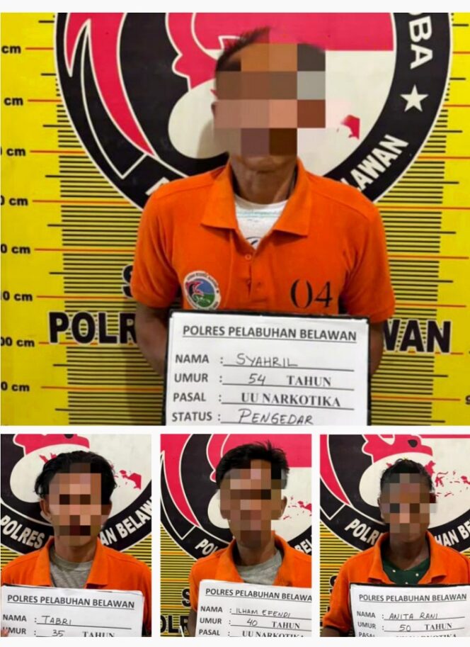 
					Sat Narkoba Polres Pelabuhan Belawan Tangkap Pengedar dan Pengguna Narkoba di Martubung