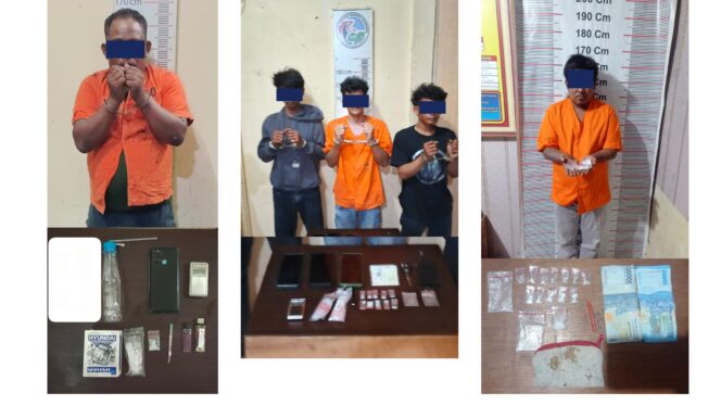 
					Satres Narkoba Polres Langkat Ciduk 5 Tersangka, Sita 6,31 Gram Sabu