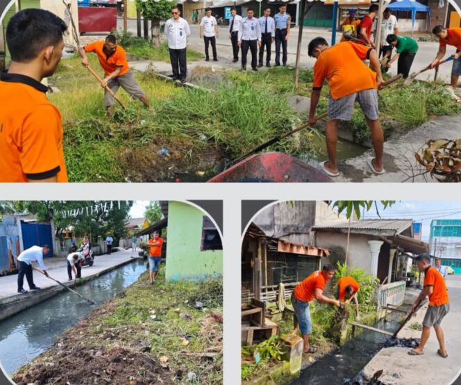 
					Komitmen Jaga Kebersihan Lingkungan, Rutan Kelas 1 Labuhan Deli Gelar Gotong Royong