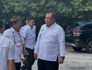 Kabapas Sambut Kedatangan Mentri Hukum RI Dalam Rangka Peresmian Pos Bantuan Hukum