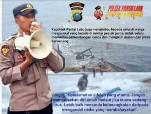 Cuaca Ekstrem, Kapolsek Pantai Labu Himbau Warga Hati-Hati dan Waspada