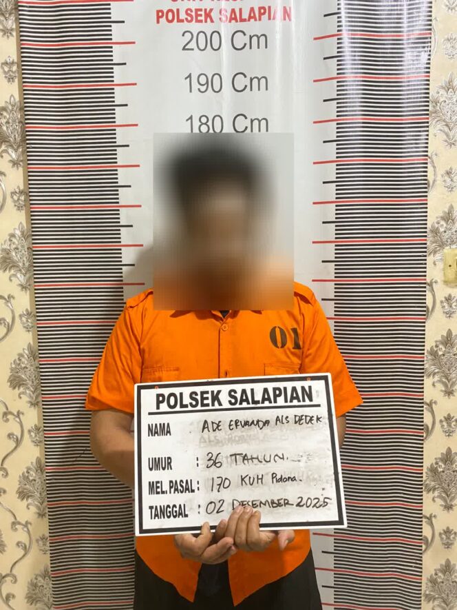 
					Polsek Salapian Tangkap Pelaku Tindak Pidana Penganiayaan