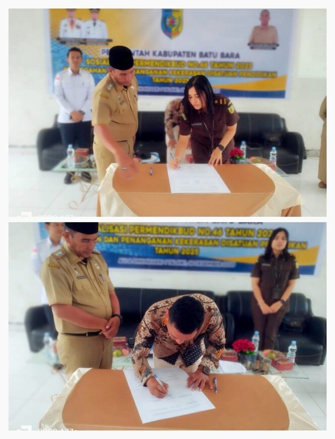 
					Dinas Pendidikan Batu Bara Laksanakan Sosialisasi Permendikbud No. 46 Tahun 2023 Sekaligus Penandatangan fakta Integritas Anti Kekerasan