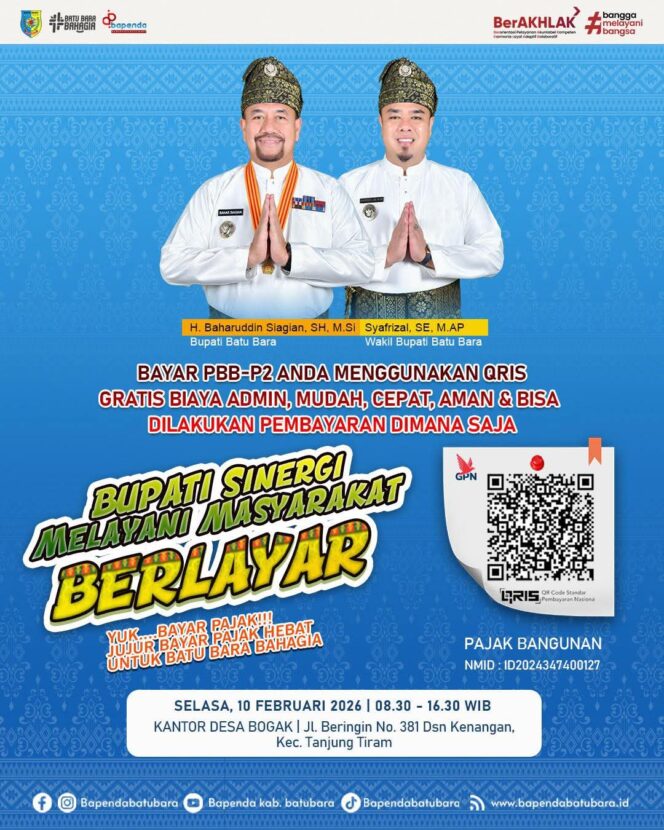 
					Bayar PBB-P2 Kini Praktis Tanpa Ribet, Bapenda Batubara Hadirkan Layanan Qris
