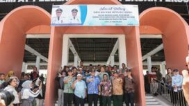 FOTO: Bupati Deli Serdang, dr H Asri Ludin Tambunan meresmikan TPI Bagan Percut, Kecamatan Percut Sei Tuan, Jumat (13/2/2026). Keberadaan TPI tersebut diharapkan bisa menambah semangat nelayan dan mendatangkan lebih banyak lagi pembeli. (Foto Diskominfostan Deli Serdang)