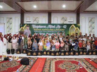 Foto giat polres langkat santuni anak yatim tahun 2026 jelang ramadhan( istimewa)