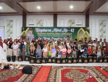 Foto giat polres langkat santuni anak yatim tahun 2026 jelang ramadhan( istimewa)