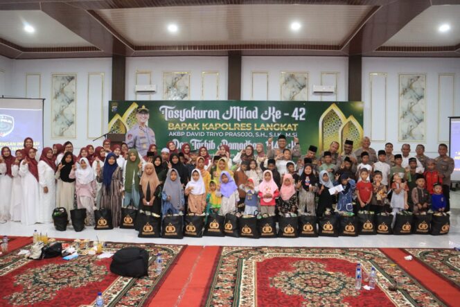 
					Foto giat polres langkat santuni anak yatim tahun 2026 jelang ramadhan( istimewa)