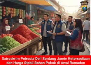 Satreskrim Polresta Deli Serdang Jamin Ketersediaan dan Harga Stabil Bahan Pokok di Awal Ramadan