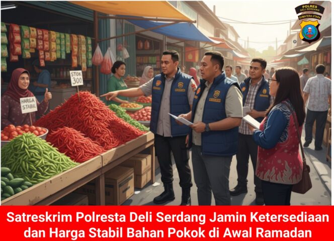 
					Satreskrim Polresta Deli Serdang Jamin Ketersediaan dan Harga Stabil Bahan Pokok di Awal Ramadan