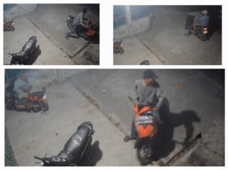 Foto: Rekaman CCTV Saat diduga pelaku curanmor Beraksi. (7/3).