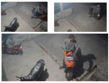 Foto: Rekaman CCTV Saat diduga pelaku curanmor Beraksi. (7/3).