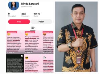 Foto kiri, akun medsos dinda lestari(tiktok), kanan Inspektorat deli serdang H Edwin Nasution. 