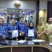 Foto: perjanjian pinjam pakai lahan seluas 141 Ha tersebut antara Pemerintah Provinsi (Pemprov) Sumatera Utara (Sumut) dengan Pemkab Deli Serdang. (Kominfostan ds)