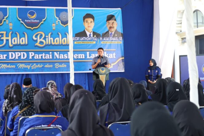 
					Dewan Pimpinan Daerah (DPD) Partai NasDem Langkat menggelar halalbihalal, Minggu (5/4/2026) siang.(istimewa)