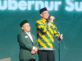 Foto: Gubernur Sumatera Utara Boby Afif Nasution saat sampaikan Sambutan dalan acara pelantikan pengurus IPA Sumut. (Ist)