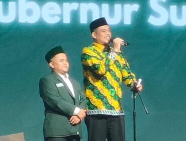Foto: Gubernur Sumatera Utara Boby Afif Nasution saat sampaikan Sambutan dalan acara pelantikan pengurus IPA Sumut. (Ist)