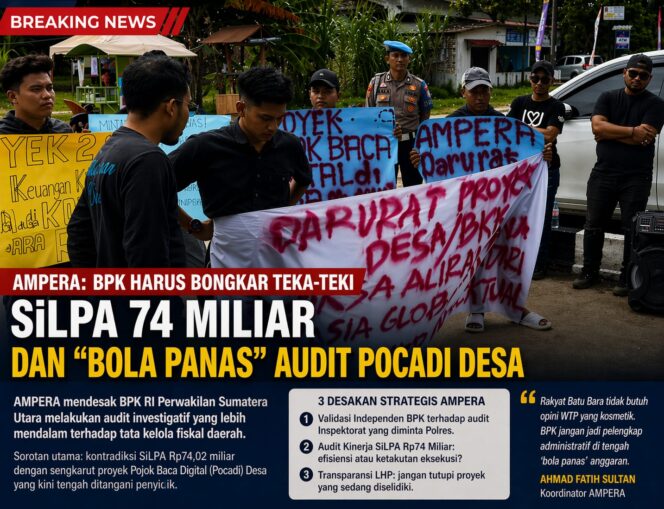 
					MENOLAK OPINI FORMALITAS! AMPERA DESAK BPK RI BONGKAR SIMPUL SiLPA Rp74 MILIAR DAN AUDIT “BOLA PANAS” POCADI DESA