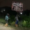 Foto: pengerusakan plang salah satu organisasi oleh sekelompok otk(ist)