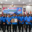 Bupati Deli Serdang, dr H Asri Ludin Tambunan menghadiri peringatan Hari Buruh Internasional (May Day) Kabupaten Deli Serdang Tahun 2026 di Balairung Pemerintah Kabupaten Deli Serdang, Lubuk Pakam, Senin (4/5/2026).