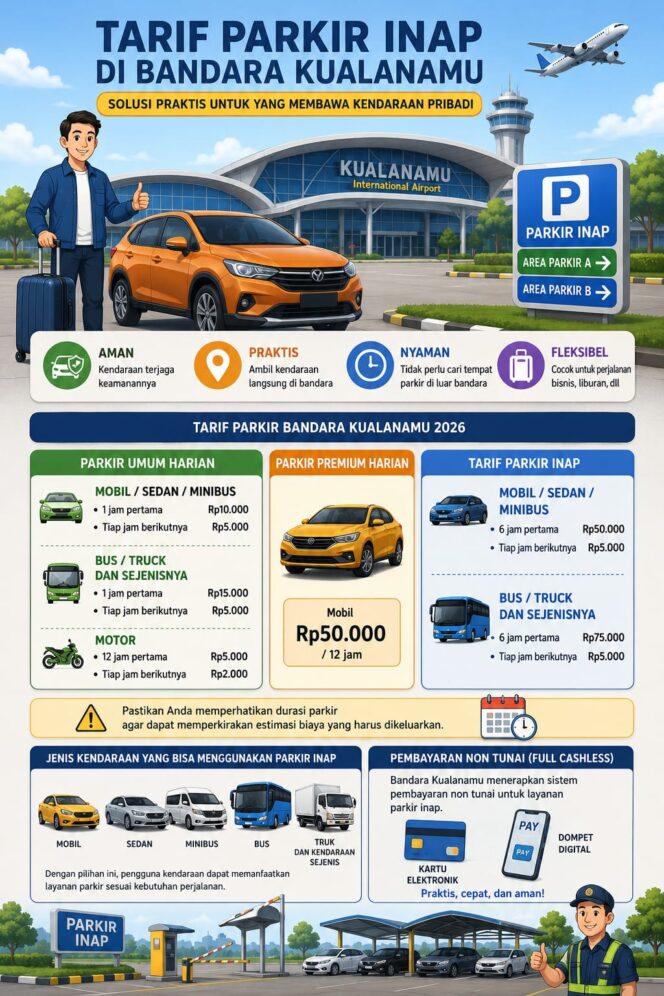 
					Tarif Parkir Inap di Bandara Kualanamu, Solusi Praktis untuk yang Membawa Kendaraan Pribadi