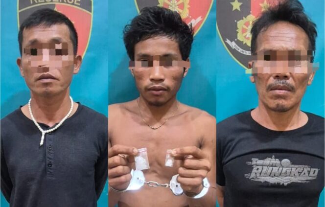 
					Simpan Sabu di Dompet Emas, Tiga Pria Pantai Labu Merengek Saat Diboyong Tim Serse Polsek Pantai Labu