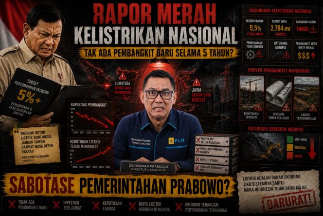 
					Tak Ada Pembangkit Baru Yang Dibangun Selama 5 Tahun Darmo Jadi Dirut PLN, Sabotase Pemerintahan Prabowo?
