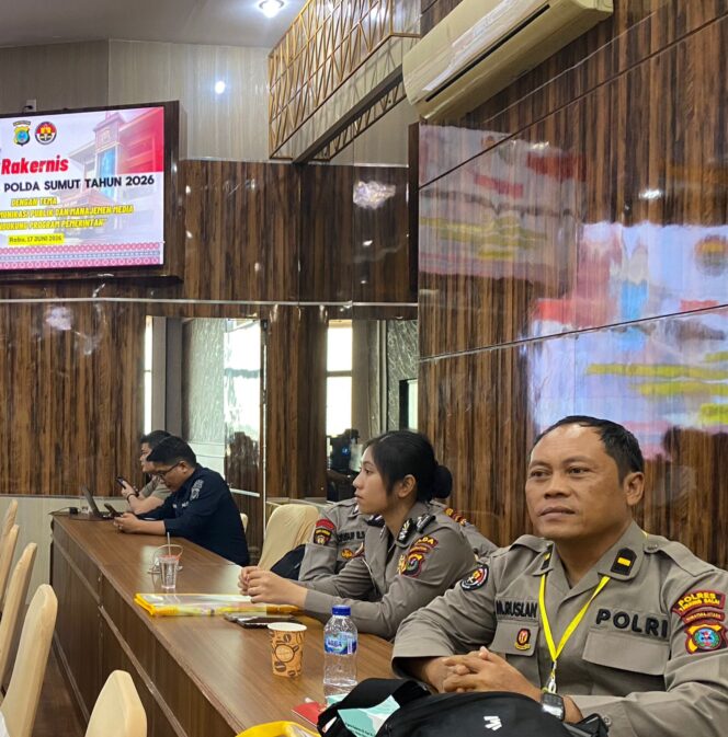 
					Kasi Humas Polres Tanjungbalai Hadiri Rakernis Bidhumas Polda Sumut Tahun 2026 