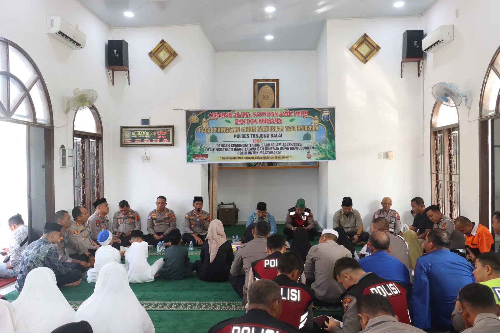 Peringati Tahun Baru Islam 1 Muharram 1448 H, Polres Tanjung Balai Gelar Binrohtal dan Santuni Anak Yatim