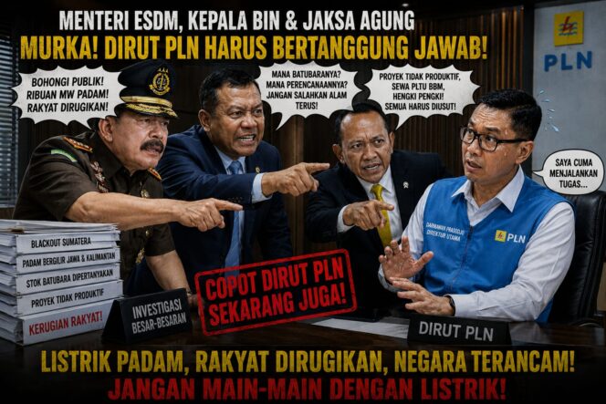
					Menteri ESDM, BIN dan Kejagung Harus Serius Selidiki Stok Batubara PLN, “Awas, Dirut PLN Itu Licik!”