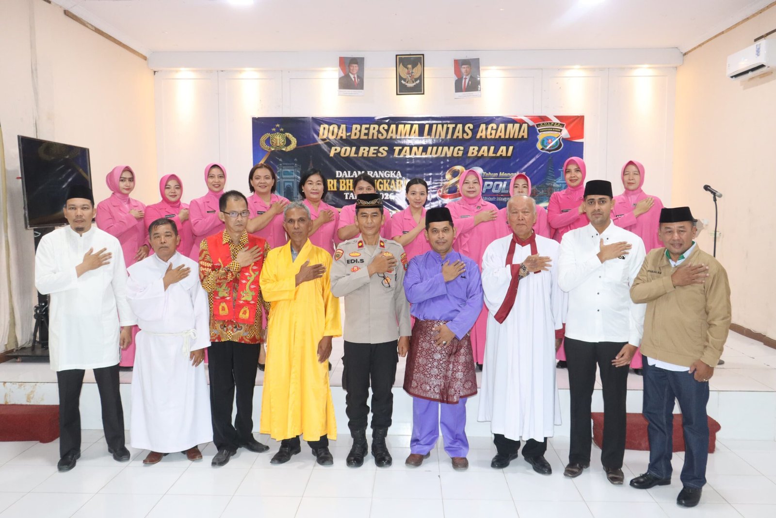 Sambut Hari Bhayangkara Ke-80, Polres Tanjungbalai Gelar Doa Bersama Lintas Agama