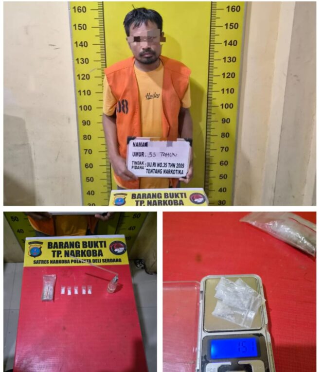 
					Pengedar Sabu Diciduk Tim KBN Pantai Labu, Polisi Sita Empat Paket Narkoba