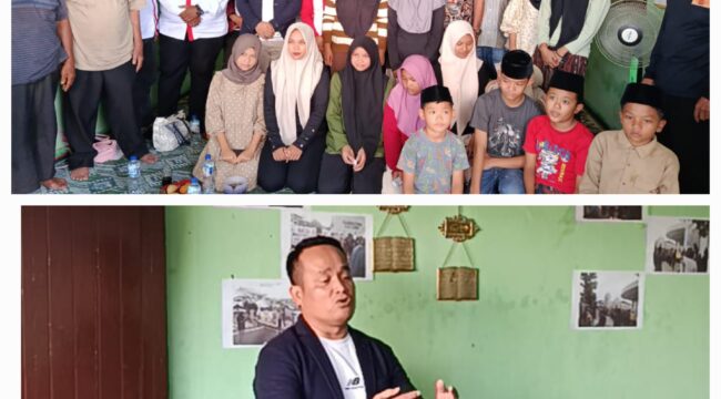 Ketua BbHAR Dpc Pdi Perjuangan Deli Serdang Bersama Kelompok Pengurus Masyarakat tanah suguhan dalu XA. Dalam acara santunan anak yatim.