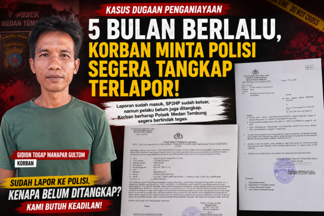 
					Lima Bulan Berlalu, Korban Dugaan Penganiayaan Minta Polsek Medan Tembung Segera Tangkap Terlapor