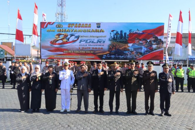 
					Polres Tanjungbalai Gelar Upacara Dan Syukuran Hari Bhayangkara ke-80 Tahun 2026