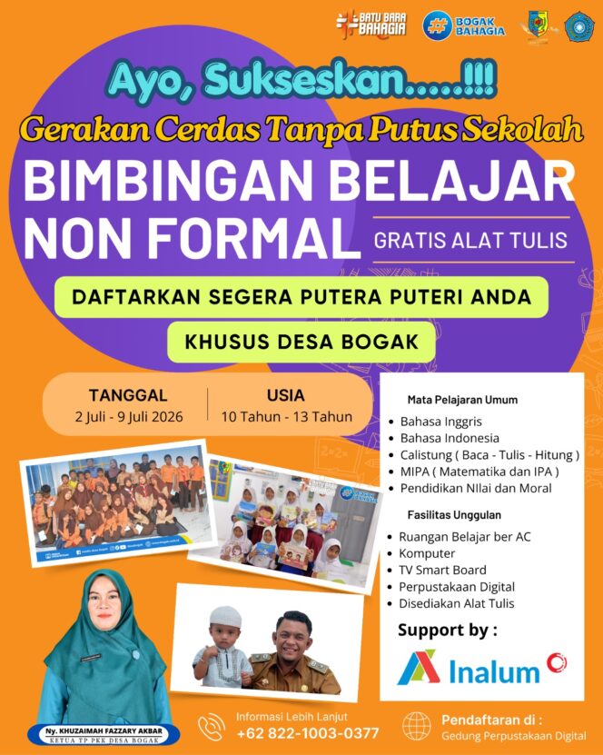 
					Pemdes Bogak Buka Kelas Non-formal Gratis, Fazzari Akbar: Orangtua Jangan Lewatkan Kesempatan Ini