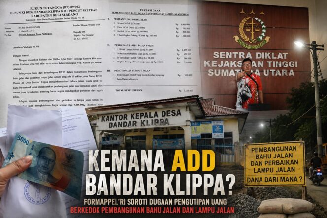 
					Diduga Kutip Uang Pembangunan Bahu Jalan dan Lampu FORMAPPEL RI Soroti ADD Desa Bandar Klippa