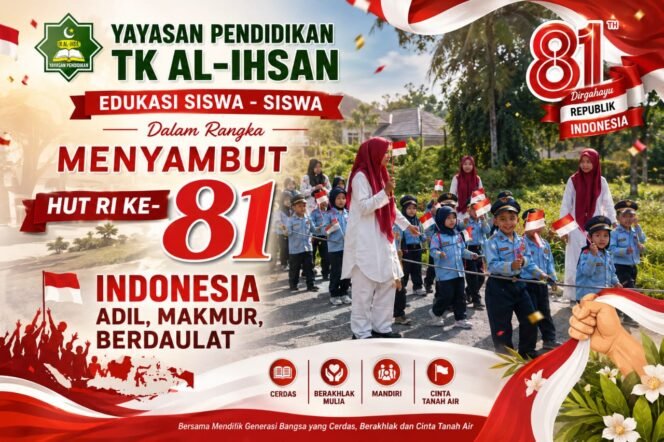 
					Sambut HUT RI ke-81, Yayasan RA/PAUD Al-Ihsan Kota Tanjungbalai Edukasi Siswa Tanamkan Nilai Perjuangan Pahlawan