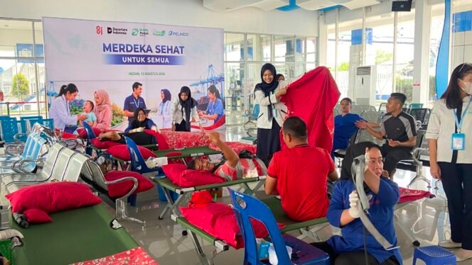 
					Semarak HUT ke-81 RI, Pelindo Hadirkan Layanan Kesehatan bagi Masyarakat Belawan