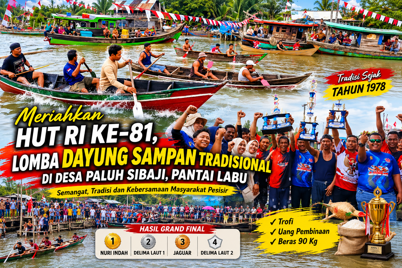 Dari sungai kecil di Paluh Sibaji, semangat kemerdekaan kembali dikayuh.