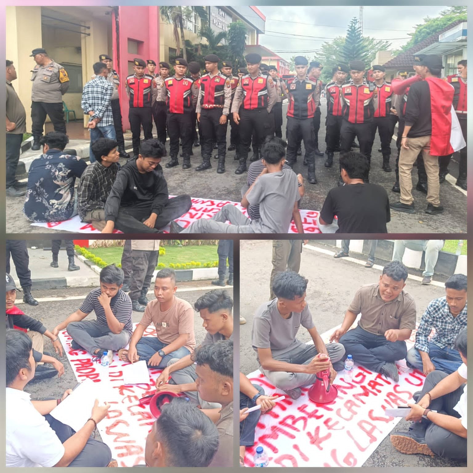 GAM-SU Demo di Polda Sumut, Desak Kapolda Copot Kasat Reskrim Polres Tapsel Terkait Dugaan Backing Perambah Hutan